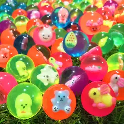 IkToy-Beurre rebondissant en caoutchouc pour enfants, balle élastique amusante, jouets de jeu d'intérieur, jouets de sport pour garçons et filles, cadeau d'anniversaire, 10 pièces