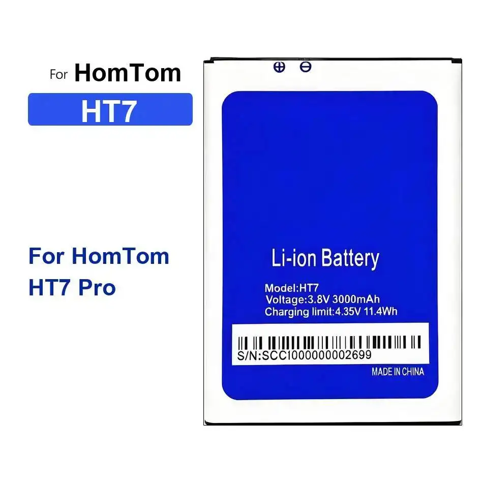 Надежный аккумулятор 3000 мАч для мобильного телефона Homtom HT7 Pro