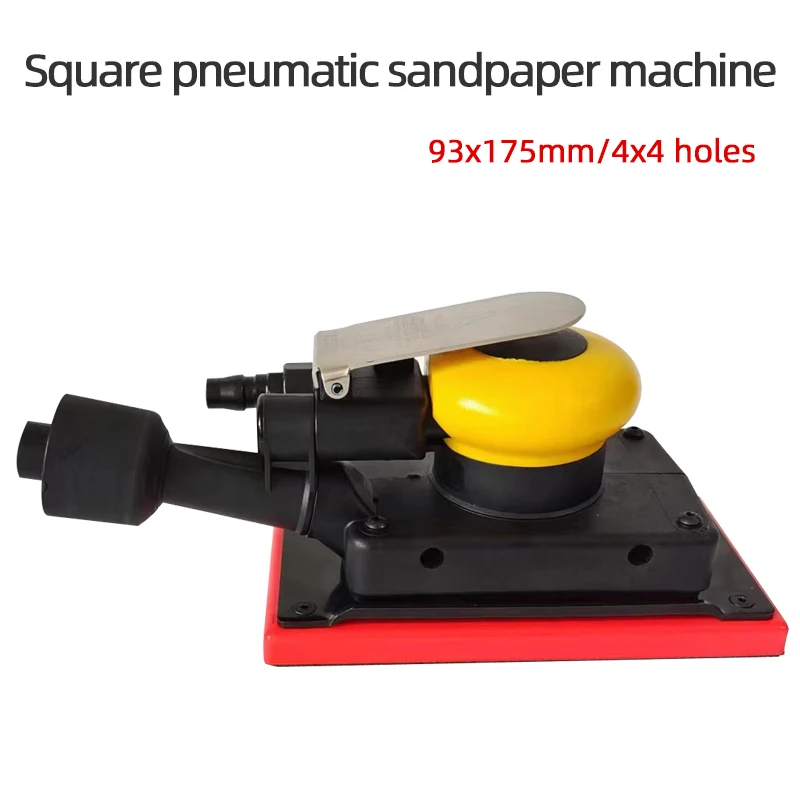 

ATPRO Rectangular Pneumatic Dry Grinder 93mm175mm Sandpaper Machine 3+2+3 Holes 4+4 Tray Self-absorb Dust