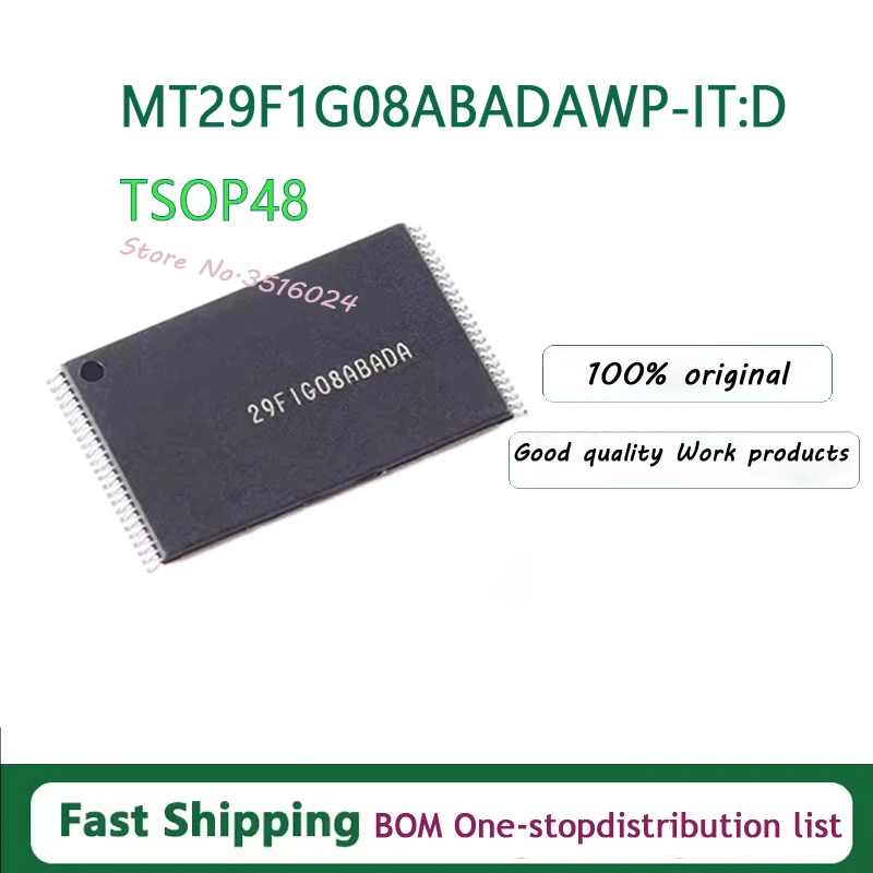 10PCS/lot  MT29F1G08ABADAWP-IT:D TSOP48 MT29F1G08ABA  100% NEW