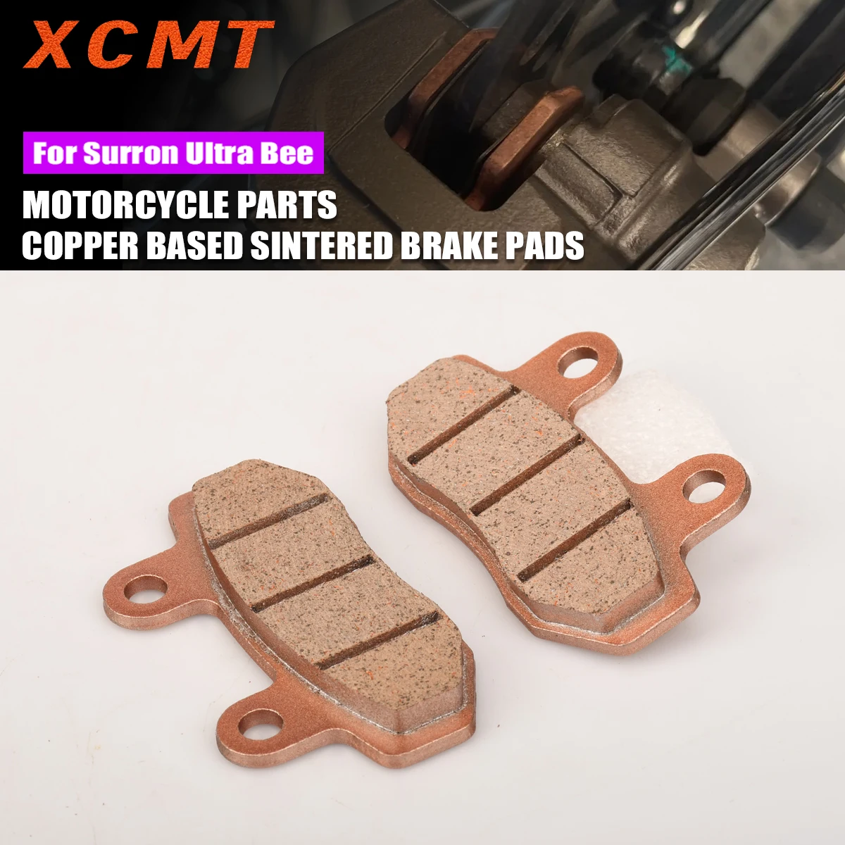 Accesorios para Motocicletas, Pastillas de Freno de Cobre Sinterizado de Calidad OEM para Sur-Ron Ultra Bee, Zapatas de Freno Delanteras y Traseras para Surron UltraBee