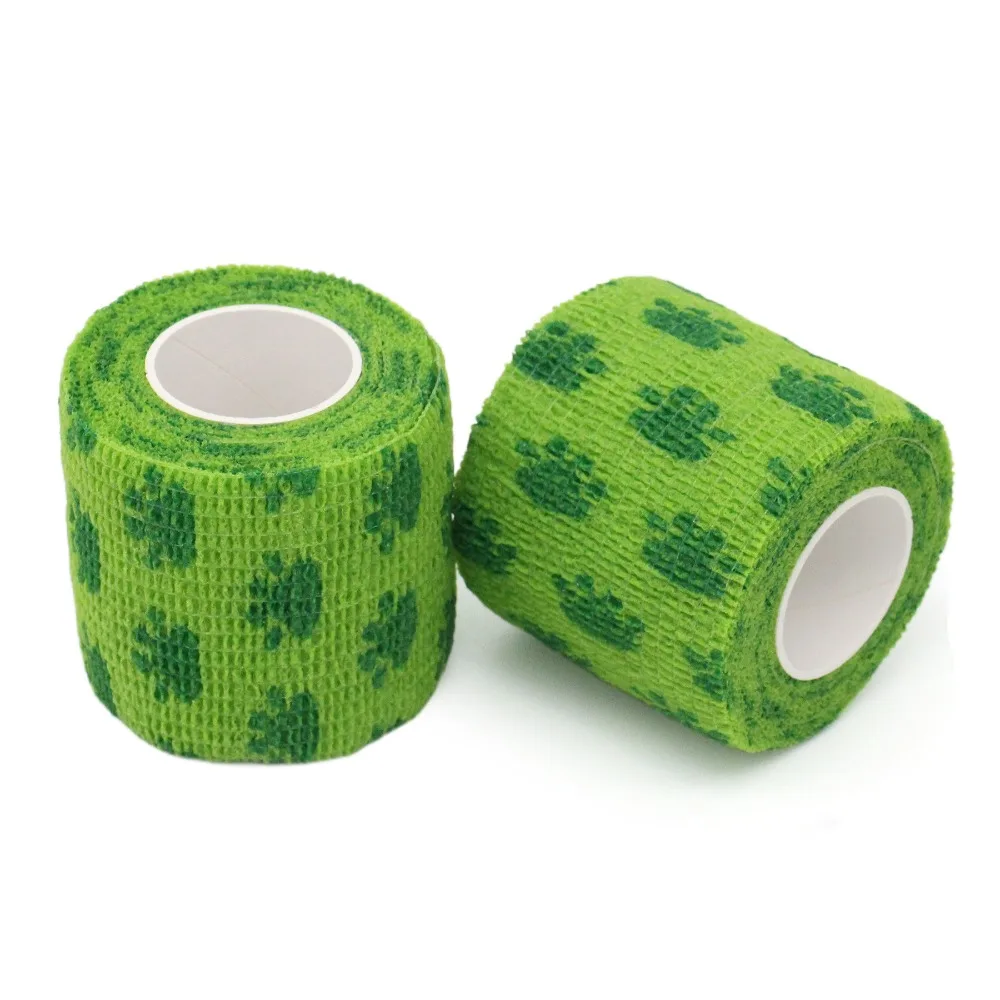 Colorful Printed Self Adhesive Elastic Bandage Wrap Tape 4.5m Sports Protector Elastoplast for Finger Ankle Palm Joint Pet