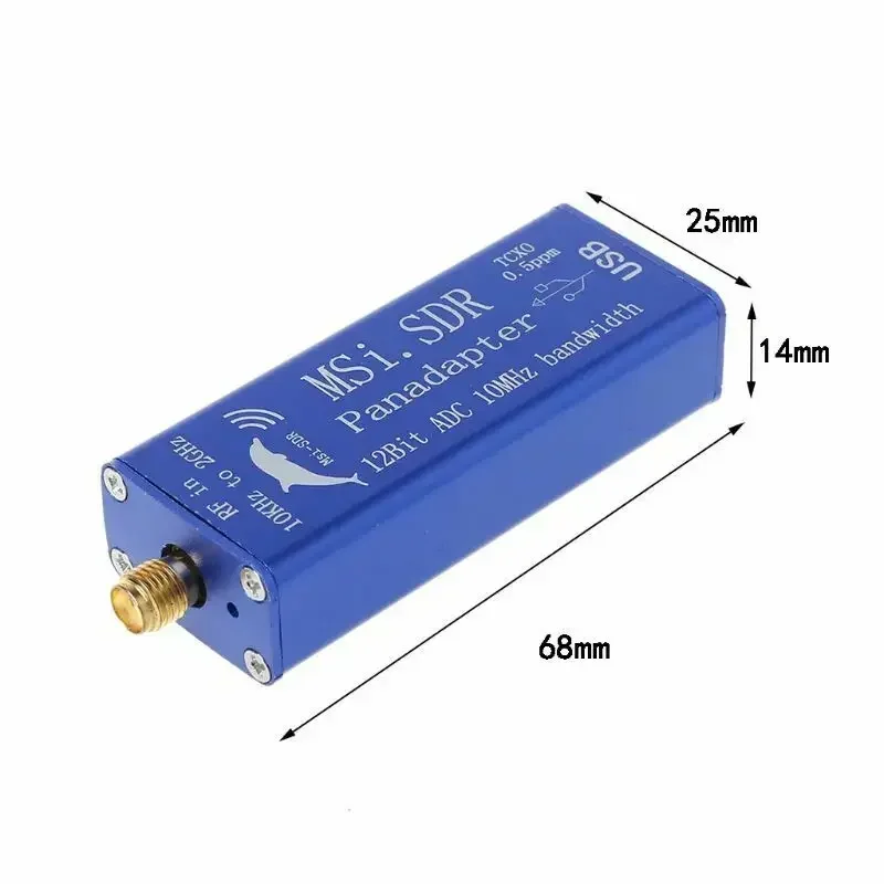Top! MSI-SDR 10kHz To 2GHz Panadapter SDR Receiver TCXO 0.5ppm 12-bit ADC HF UHF VHF FM RSP