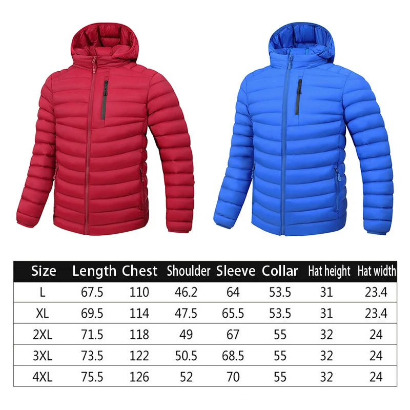 Männer Jacke Winter warme Reiß verschluss Kapuze Tasche Mode lässig Streetwear wind dichte männliche Baumwolle gepolsterte Mantel M-4Xl