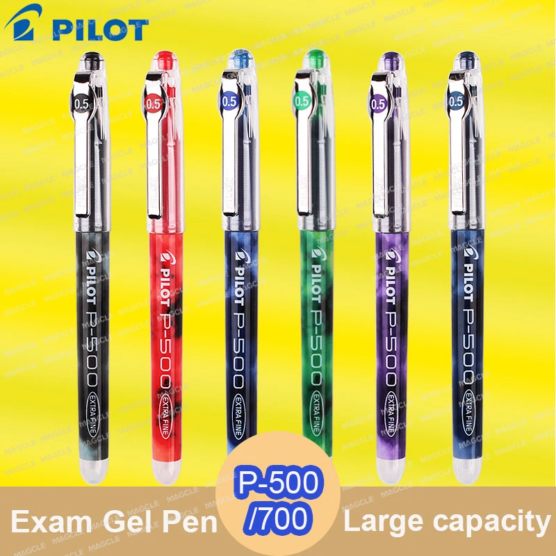 

Гелевая ручка PILOT P500/700, высокая емкость, прямые жидкие чернила, студенческие ручки для заметок, экзаменационные ручки, довольно высокая цена, 100% японские канцелярские принадлежности