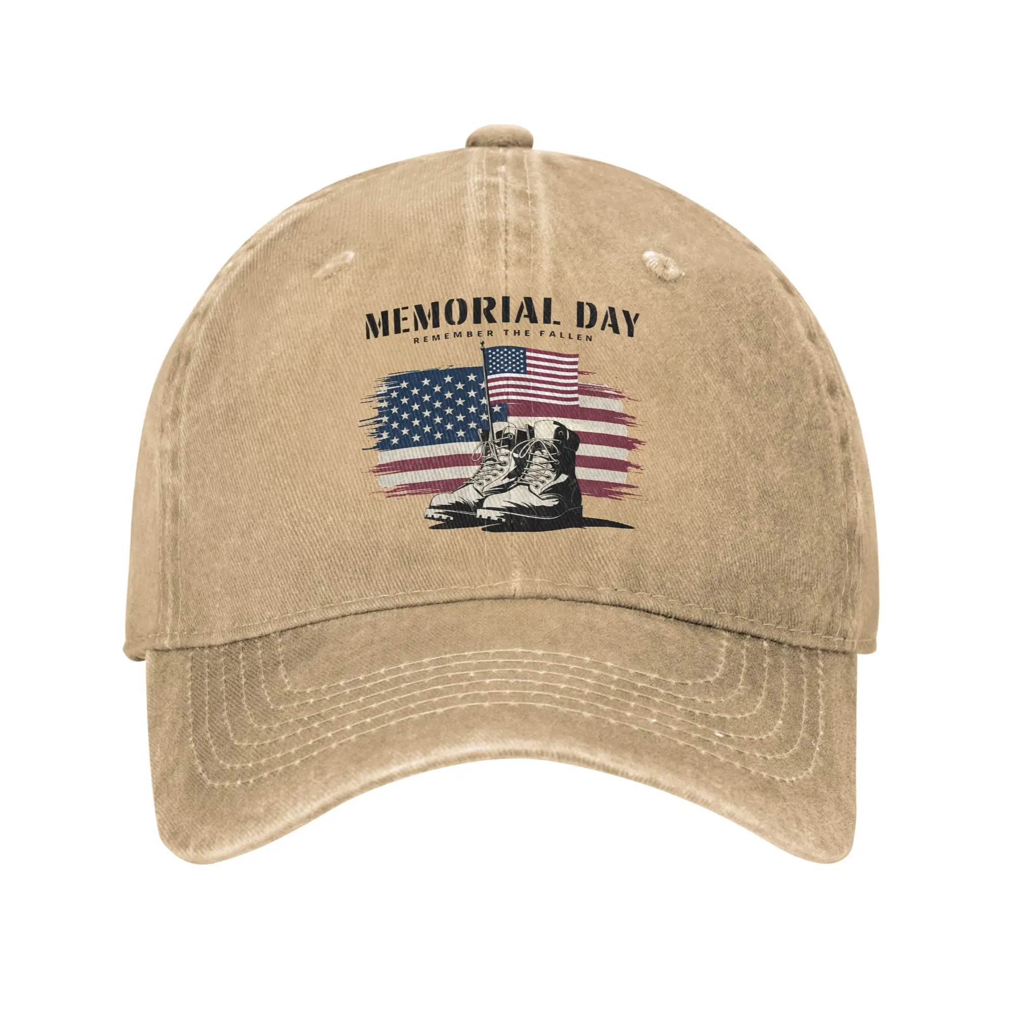 Memorial Day Patriot Unisex Style Baseball Caps Forever Remember Distressed Denim Caps Hat Vintage All Seasons Travel Headwear