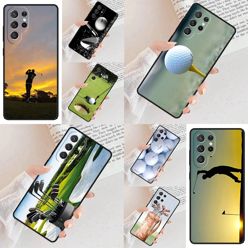 Sport Golf Ball Course Field Phone Case For Samsung Galaxy S24 S23 S22 S21 Ultra S10 Note 10 Pro S20 Plus FE S9 S8 Cover