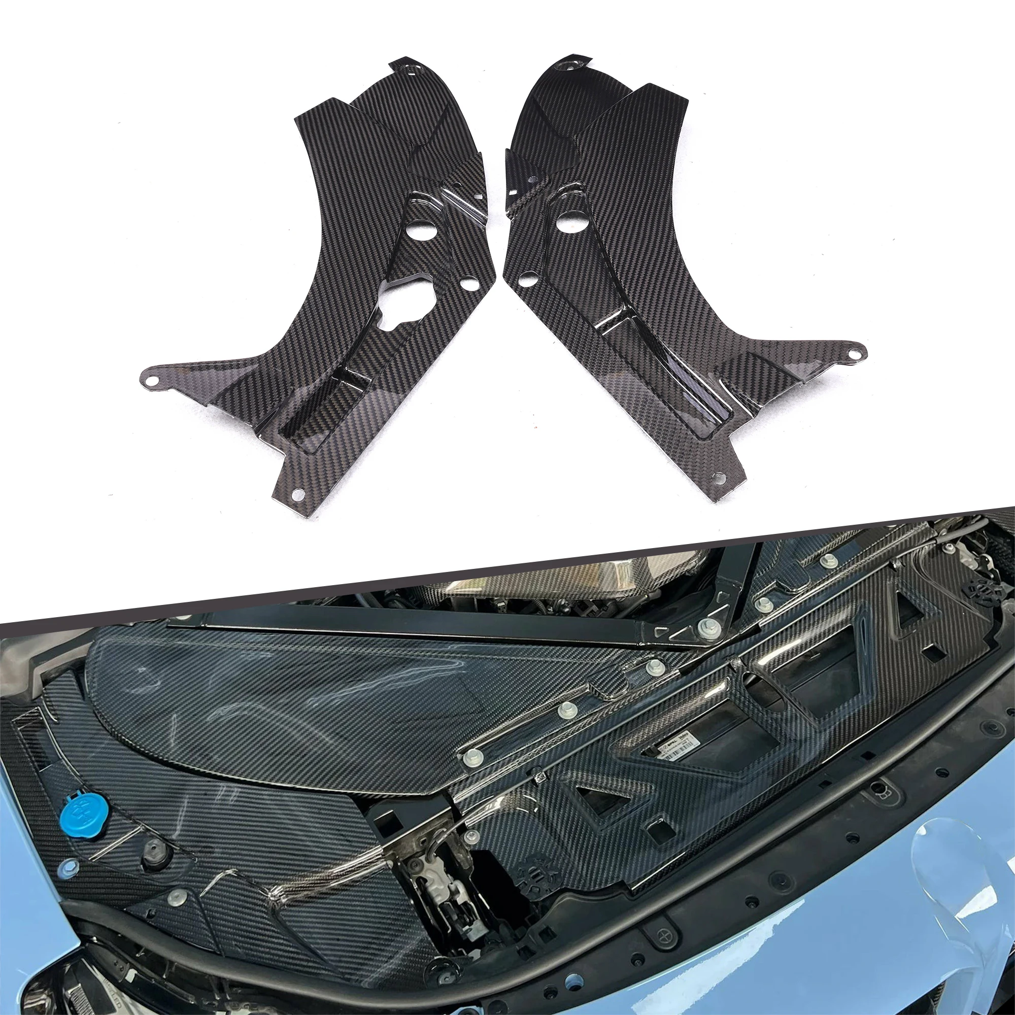 

Dry Carbon Fiber Headlight Cover Trim Exterior Styling Upgrade for BMW G87 M2 2022+
