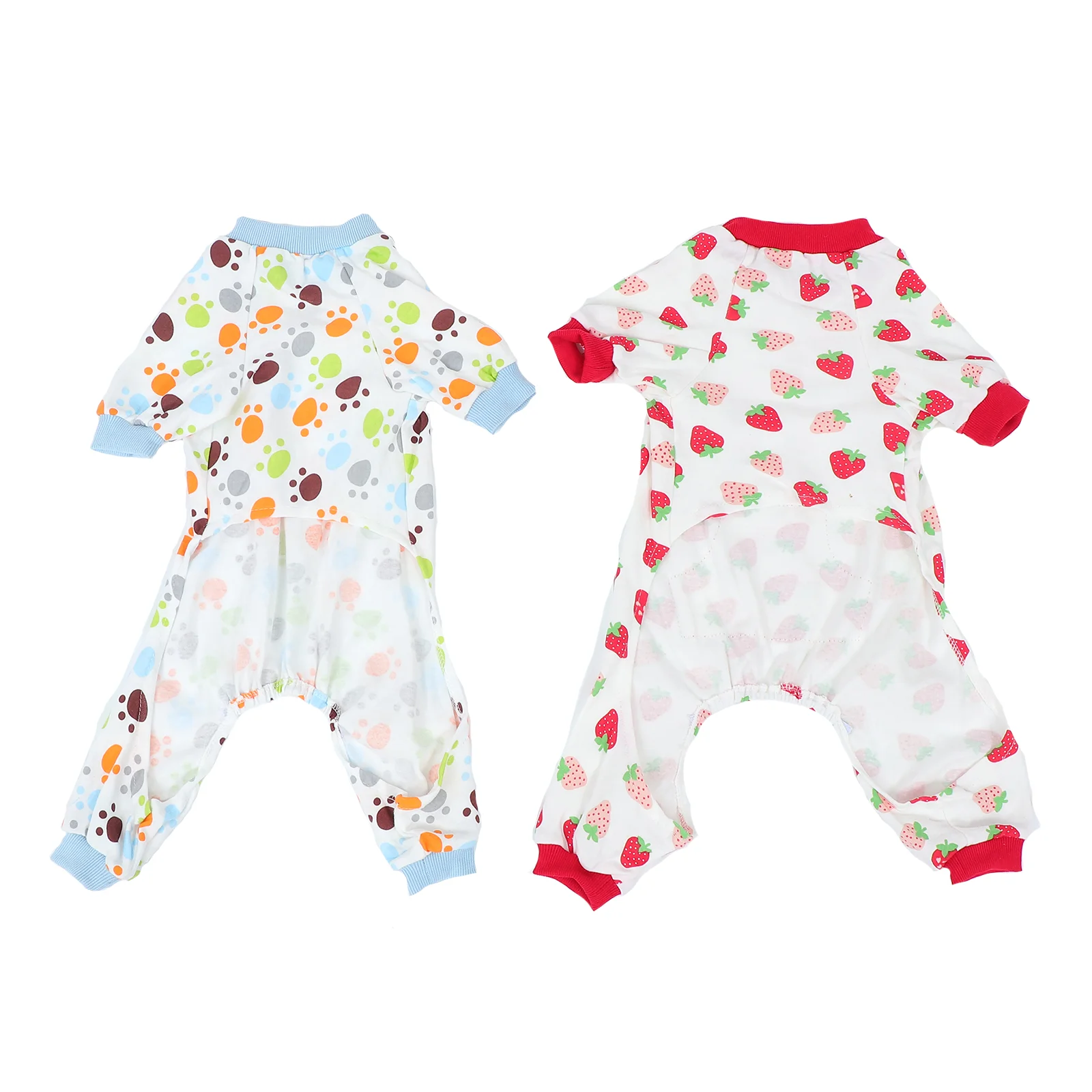 

2 Pcs Pet Pajamas Puppy Leisure Wear for Men Children's Breathable Jammies Nightdress Jumpsuits Cotton