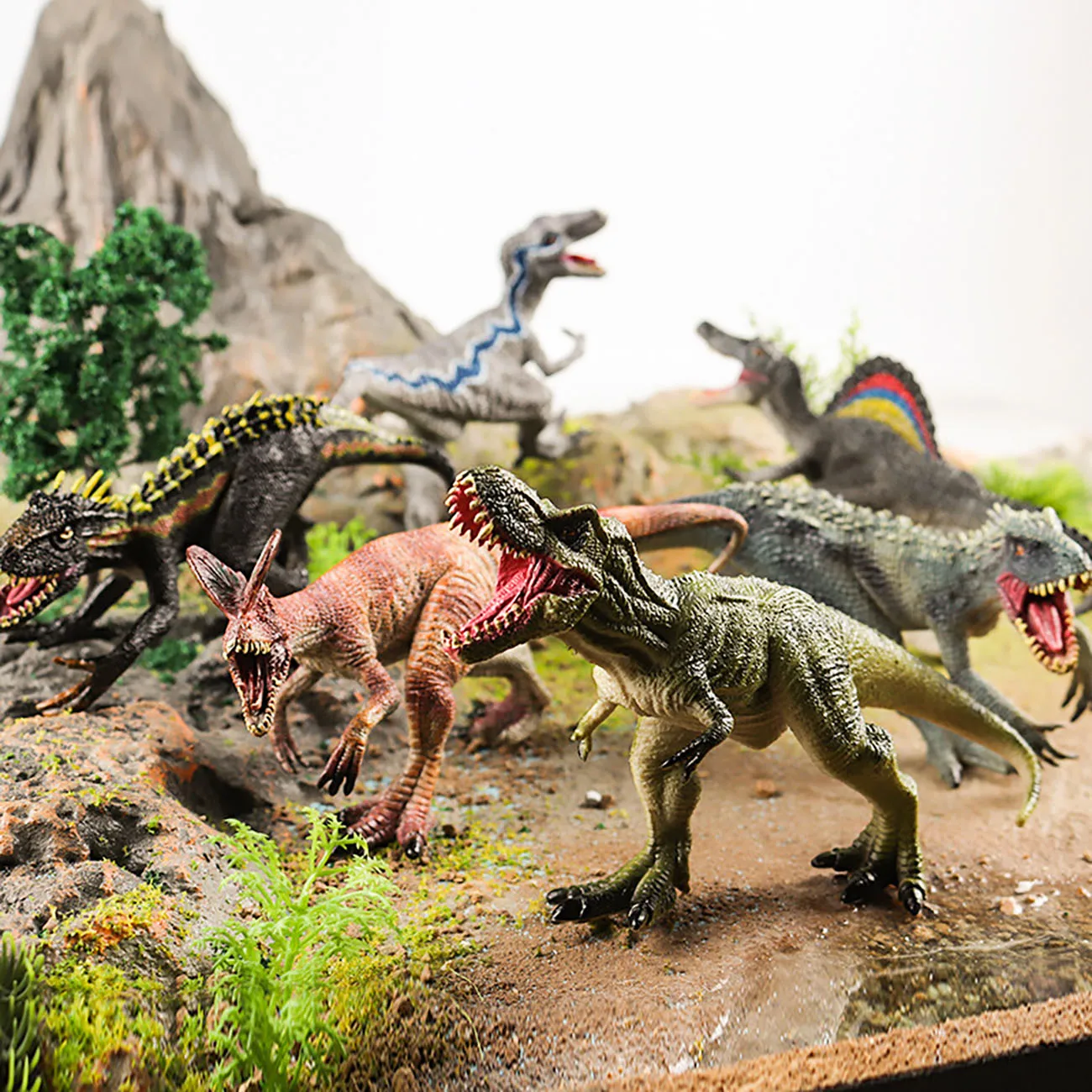 Simulatie Dinosaurus Solide Tyrannus Tyrannosaurus Velociraptor Speelgoed Bluecanthosaurus Dubbele Kroon Draak Dier Modelcollectie