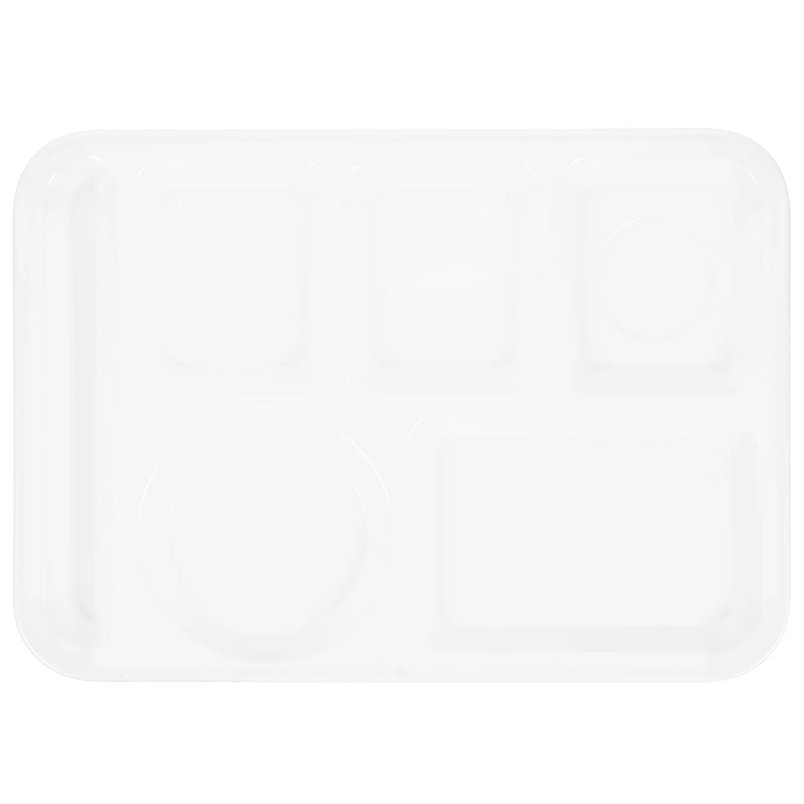 

Six Partition Food Serving Plate Divided Design Sectioned Tray for Portion Control Lunch Tray for Camping Picnics