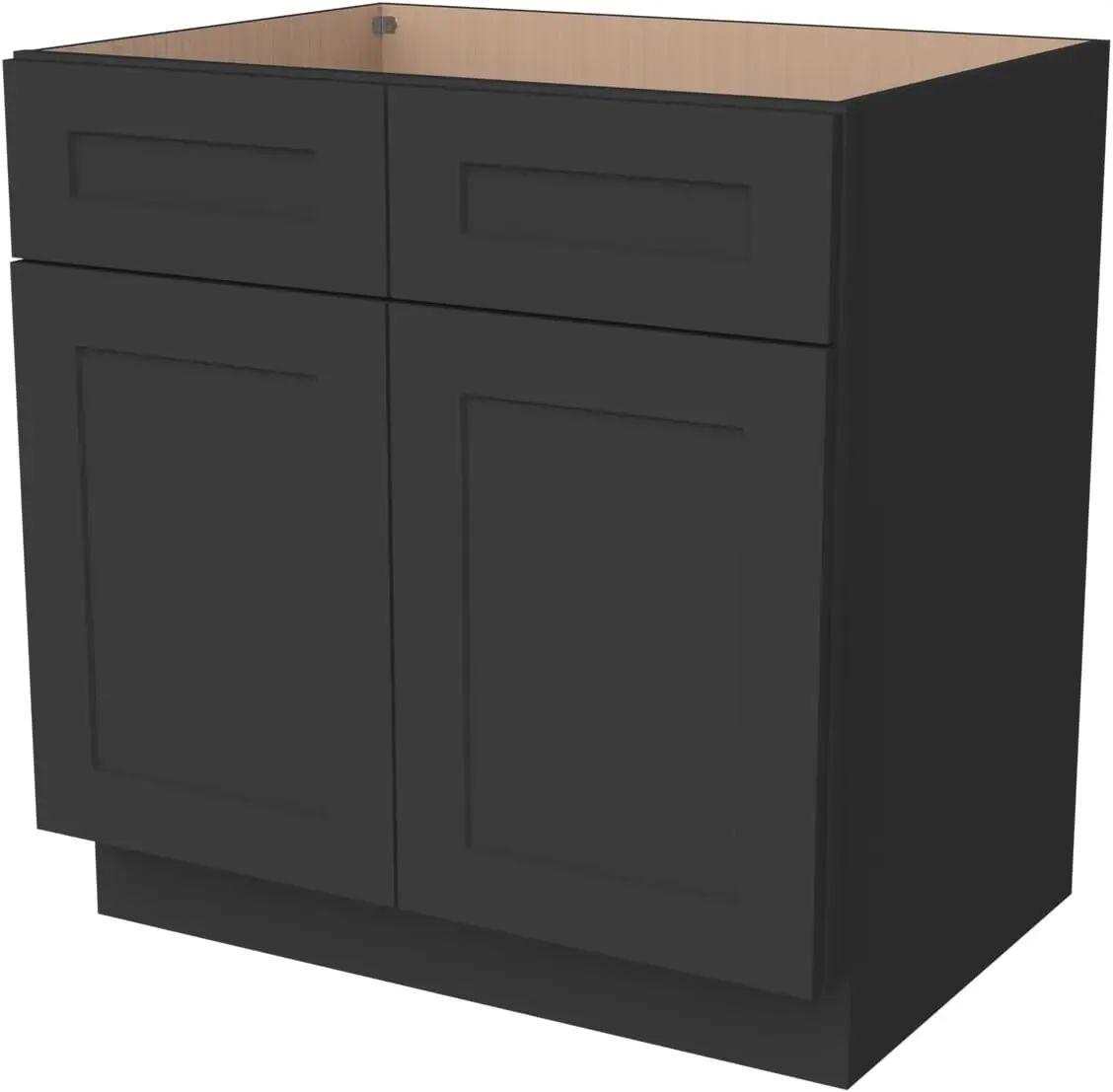 

Solid Wood Sink Base Cabinet RTA - 34.5" Height Vanity with Soft-Close Doors, 2 Doors & 2 Drawers for Kitchen, Laundry Room, Caf