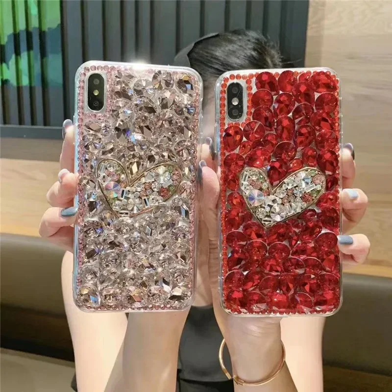 S24FE Crystal Stone Case For Samsung S23 S24Ultra S21 S22 S20Plus S23 FE S20 A52 A51 A71 A31 Note 20 Ultra Crystal Diamond Coque