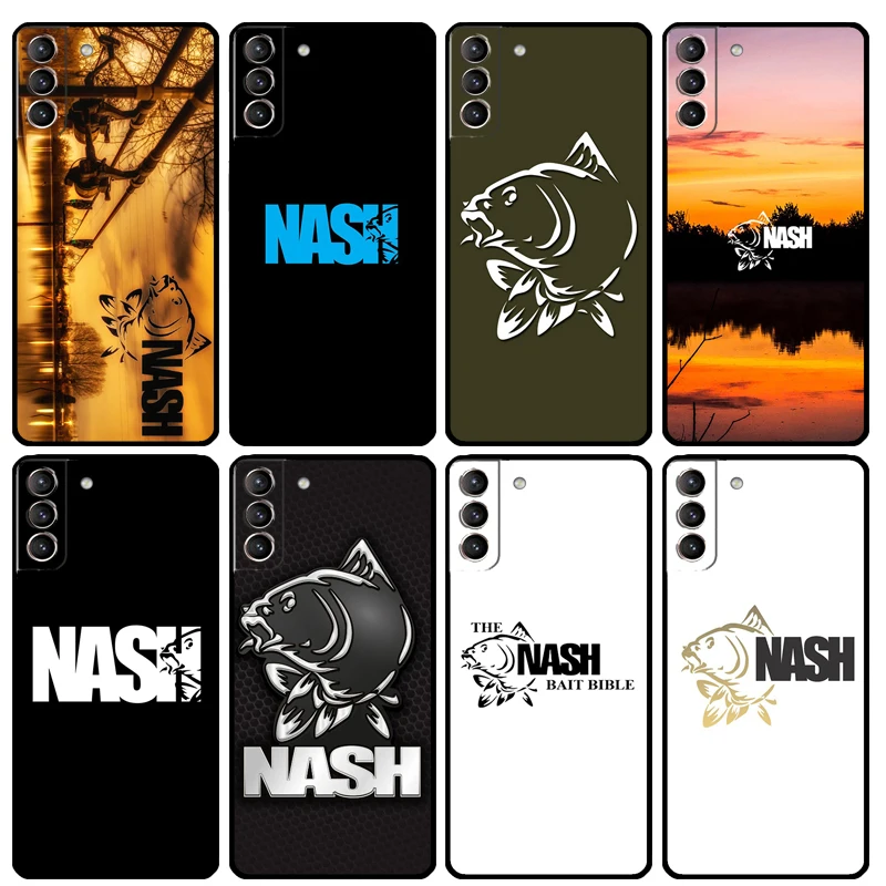 Nash Fishing Logo For Samsung Galaxy S23 S22 S21 Ultra S20 FE S8 S9 S10 Note 10 Plus Note 20 Ultra Case Cover