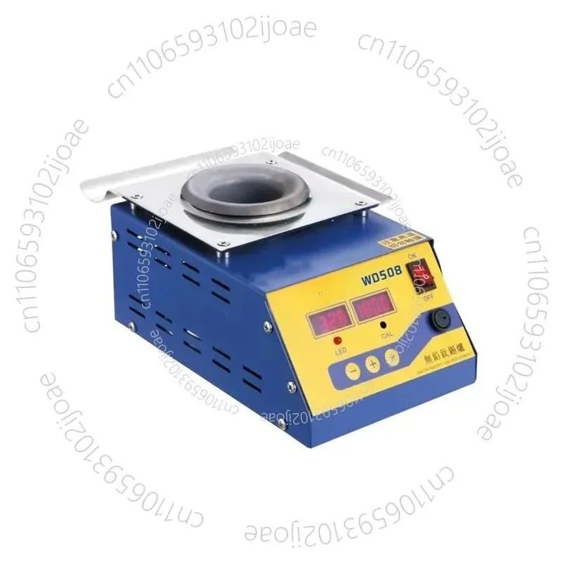 WD 508 Stainless Steel Round Tin Pot, Lead-free Adjustable Temperature Soldering Pot, Capacity 500g, for Welding