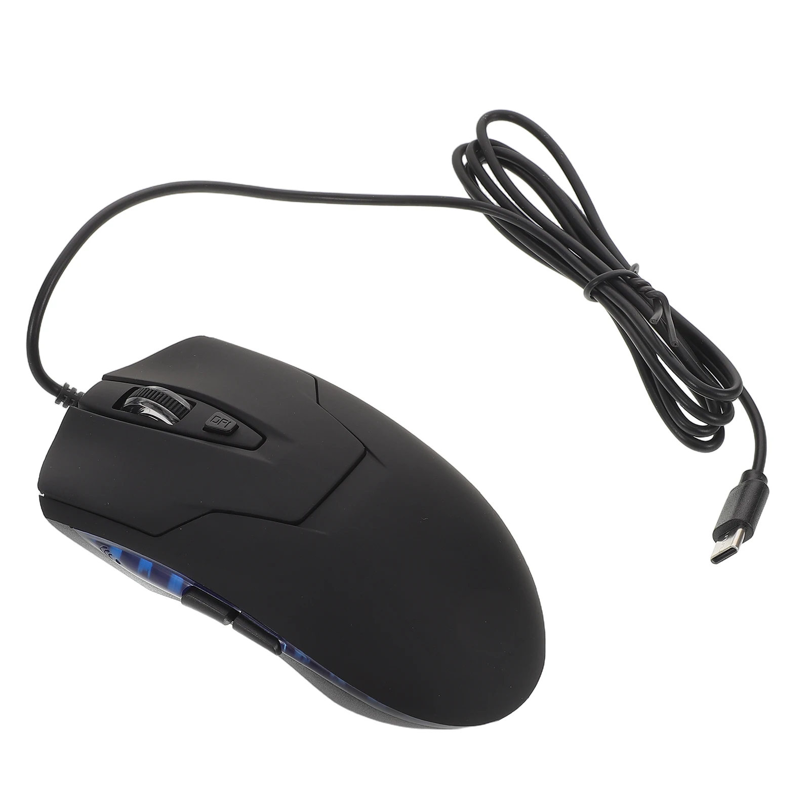 

1 шт., 6 кнопок, проводная USB-C, 1,5 м, светодиодная подсветка, игровая мышь для ноутбука, ПК, офисный подключаемый компьютер, проводная прецизионная мышь для