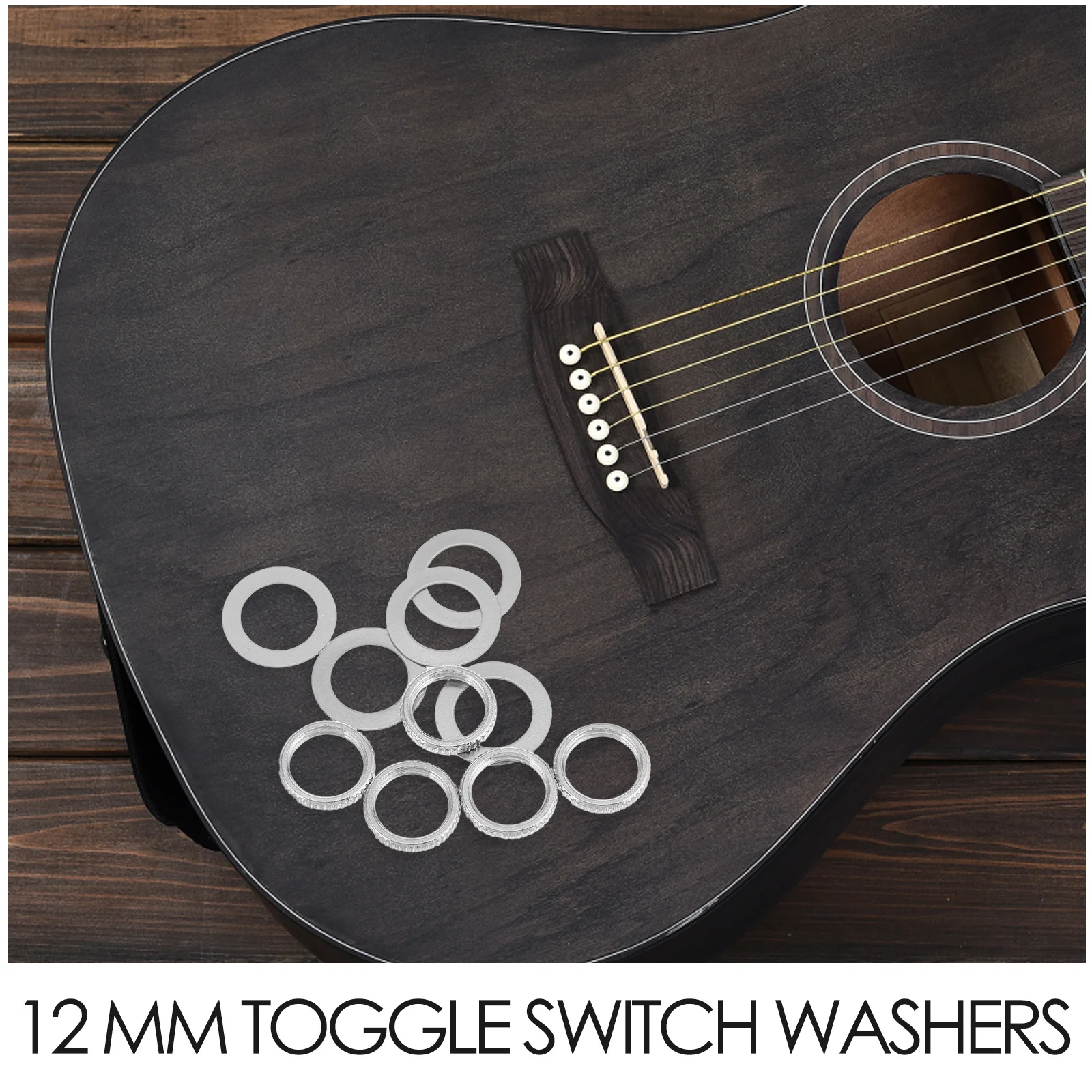 10 قطعة الغيتار باس تبديل التبديل المكسرات غسالات الذهب دائم مستقرة جبل استبدال أجزاء الغيتار تبديل التبديل مسامير