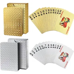 Carte da gioco Carte da poker in plastica dorata impermeabili Novità Strumenti da gioco di poker per giochi da tavolo Festa in famiglia Intrattenimento all'aperto