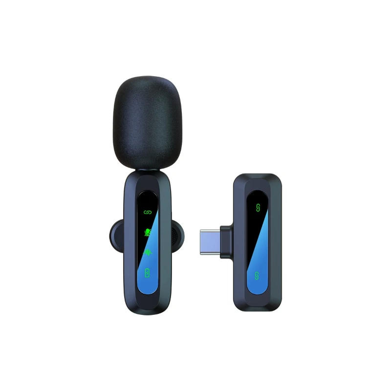 Wireless collar microphone Outdoor mobile phone live broadcast microphone Interview radio noise reduction New mini microphone