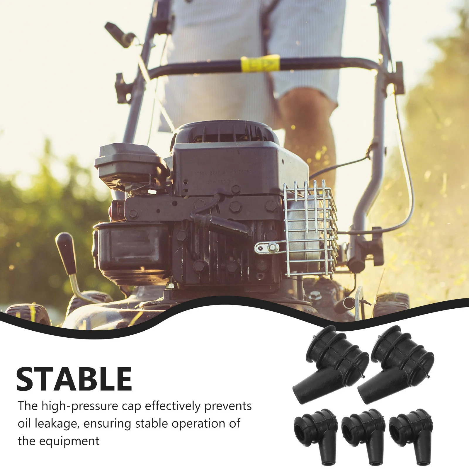 

5pcs High Pressure Cap For Lawn Mower Chainsaw Oil Seal Cover Replacement Compatible With Ignition Spark Plugs Machinery Parts