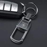 Man Woman Keychain Pendant Car Logo Key Ring Holder for Mercedes Benz W210 W212 W204 W205 W164 W111 W124 CLK GLC C200 E300 G63