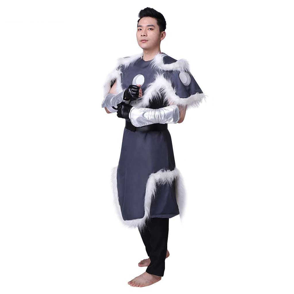 Sokka Cosplay Costume Warrior Sokka Blue Uniform Suit Adult Men's Sokka Blue Feather Outfits