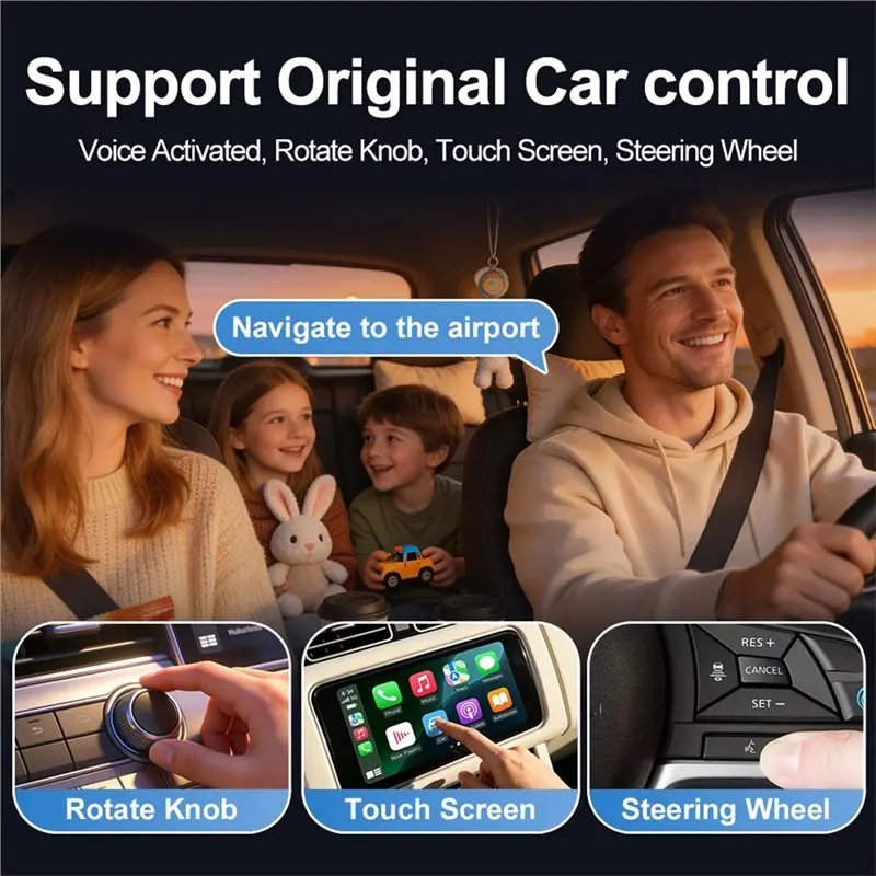 Wireless Carplay AI Box 4+64GB Carplay AI Box Play 5-In-1 Android Auto -Compatible Car TV Box -Compatible Car TV Box