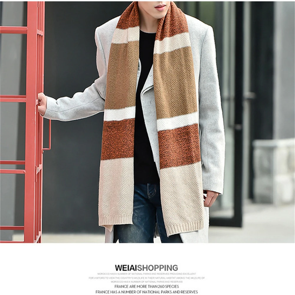 

Winter European and n fashion blue autumn and winter thicken warm wool student scarf CN020