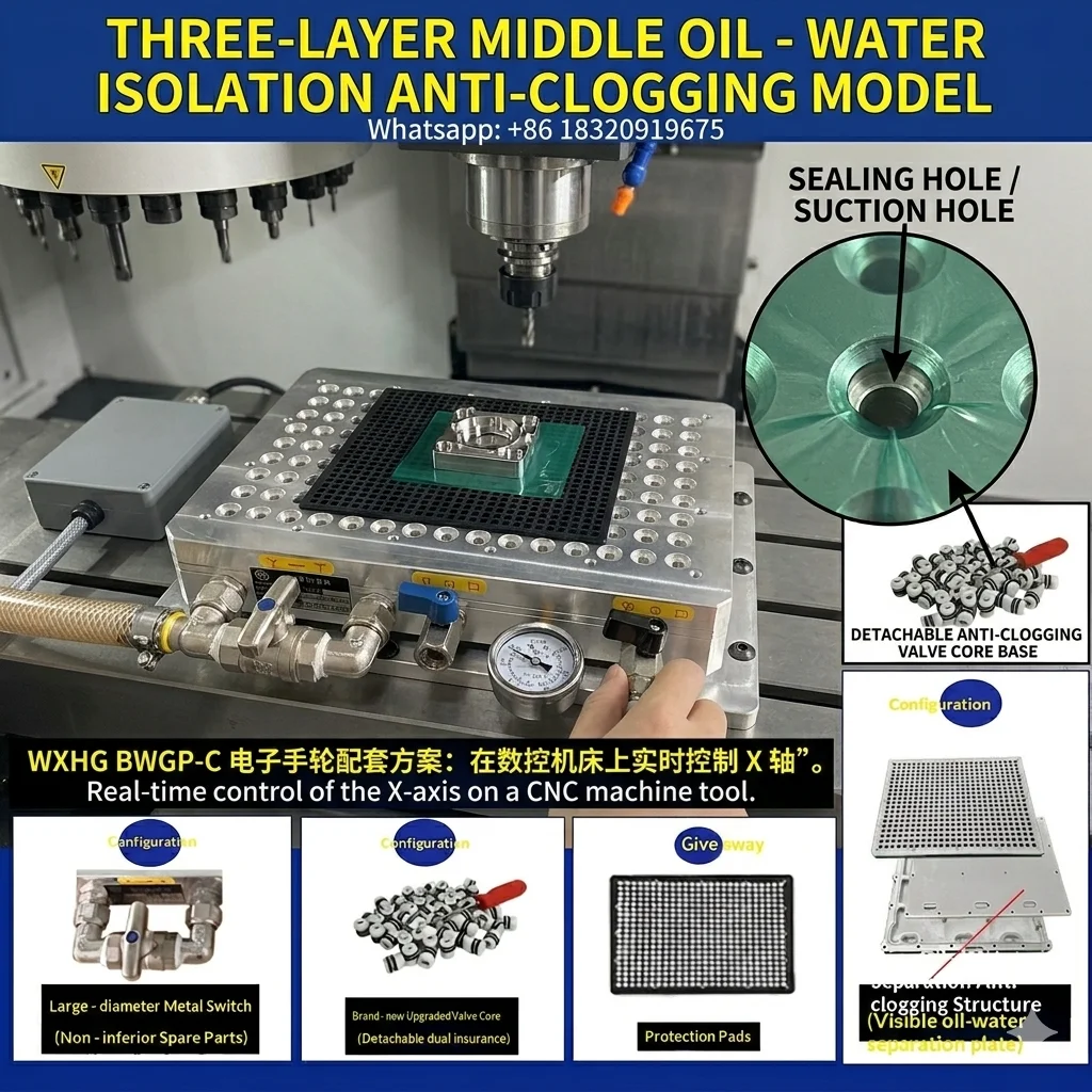 CNC machining center vacuum suction cup industrial seal-less vacuum pump porous strong adsorption platform milling machine