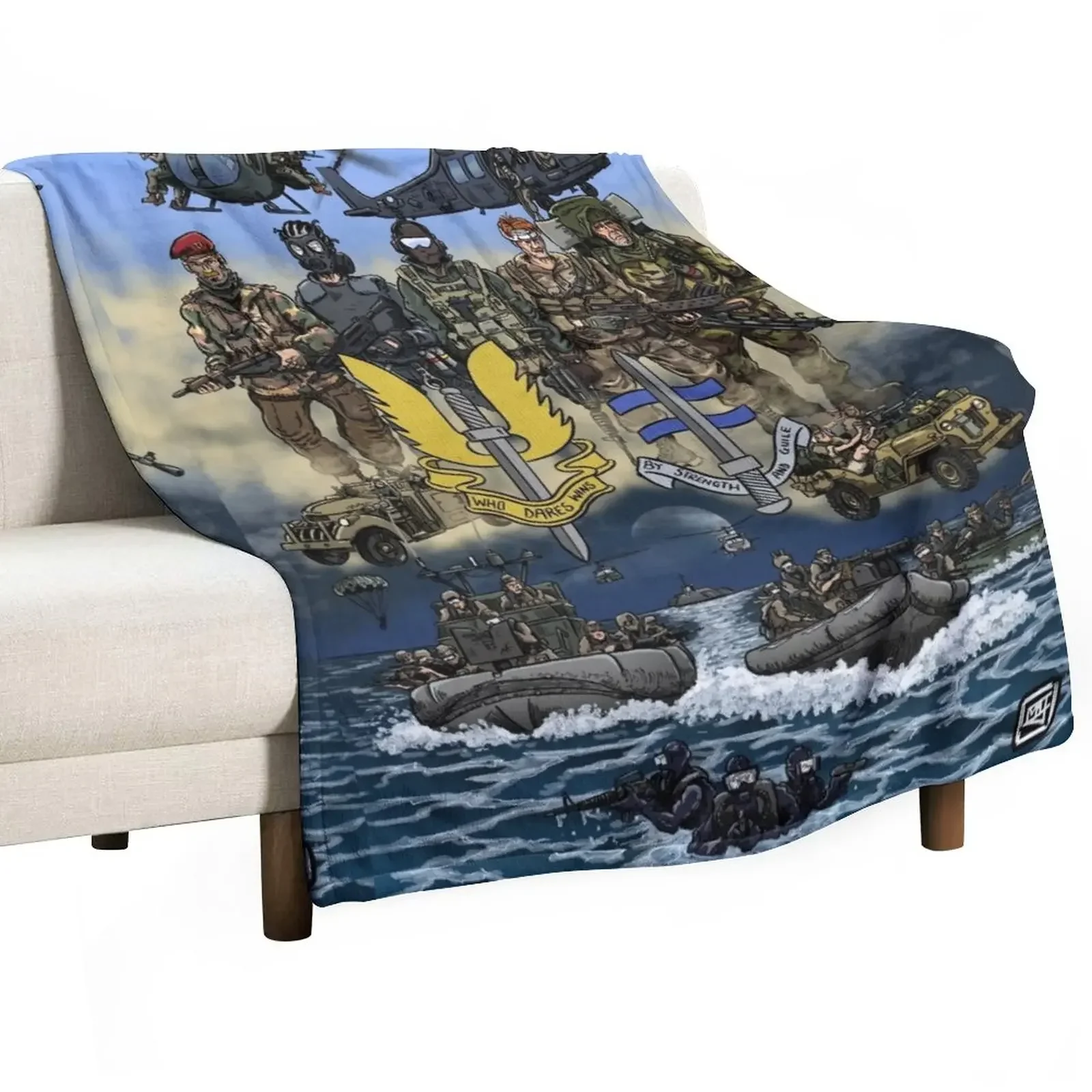 

He Who Dares Throw Blanket For Sofa Thin for sofa Thin manga Blankets