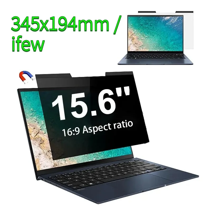 Computer Monitor Magnet Anti Peering Film Filter Universal Removable Magnetic Laptop Privacy Screen Protector 13 14 15.6 16 inch