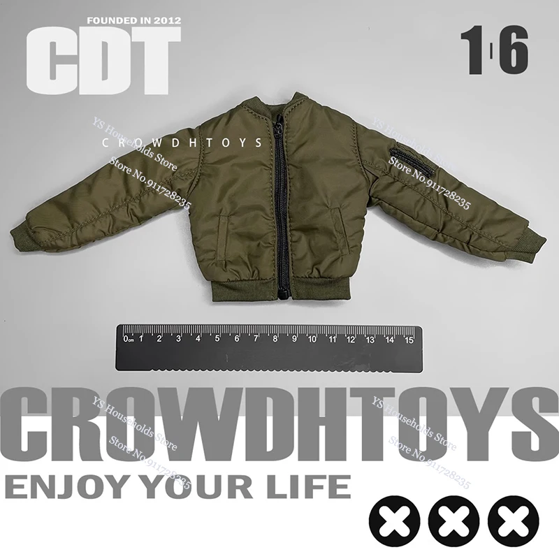 

CROWDHTOYS 1/6 Man Soldier Short Jacket Coat Toys Flight Attendant Clothes Accessory For 12inch Action Figure Body Decoration