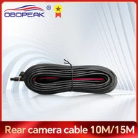 Cable de extensión para cámara de salpicadero, 10/15 metros, vista trasera, Cable AV de 4 pines, cámara de coche DC12V, accesorios electrónicos para automóvil