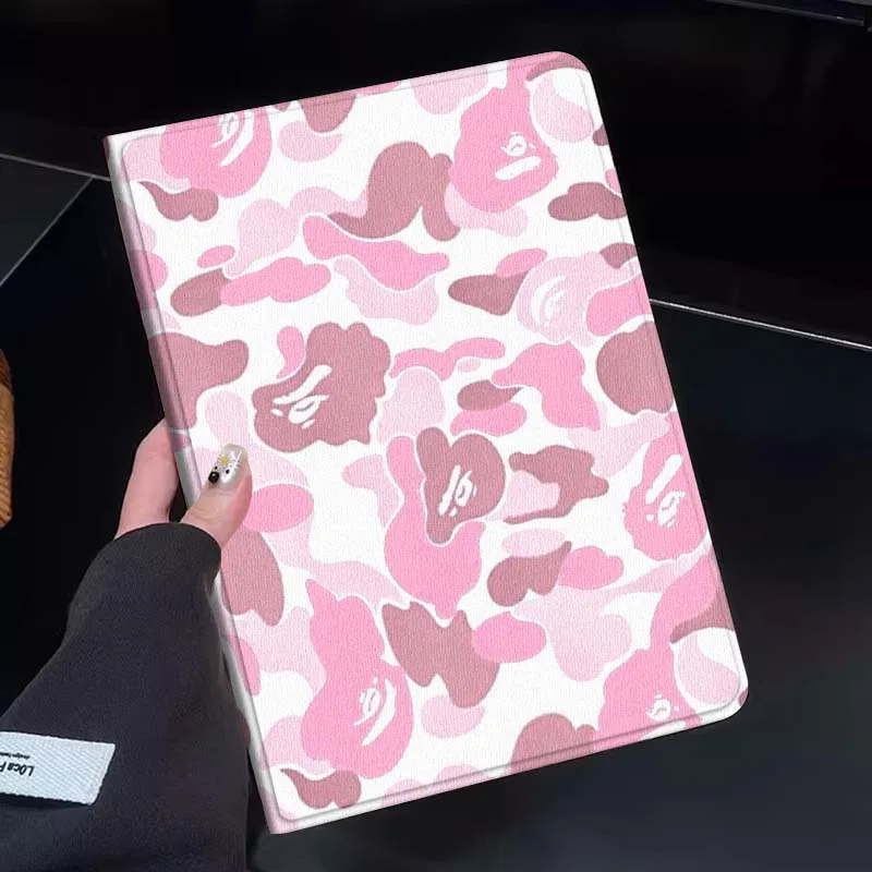 

Pink Camouflage Pattern Design Tablet Case For Huawei Honor MatePad MediaPad Air 5 6 7 11 V6 V7 V8 V9 X9 X8 T10 T10s C5e T5 Gift