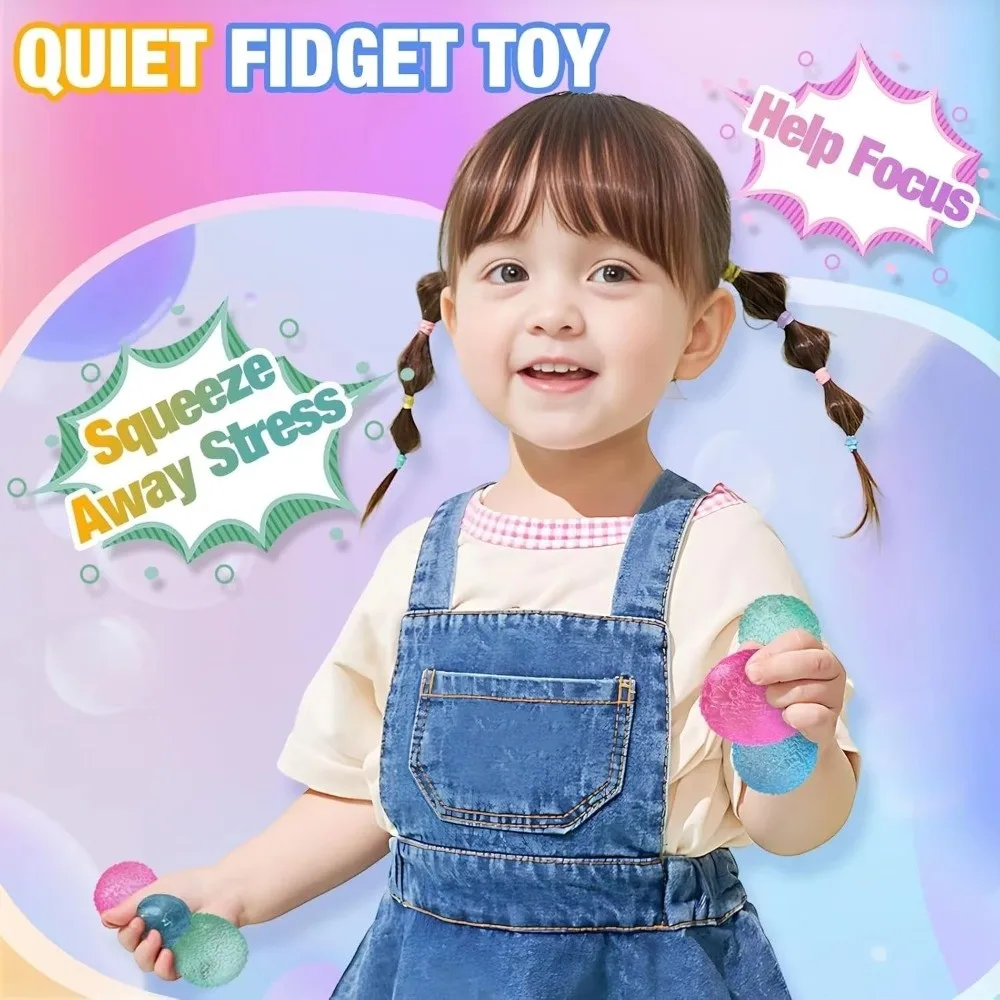 Reusable Soft TPR Ice Ball Squeeze Slow Rebound Quiet Stress Relief 4/6cm Fidget &Adult