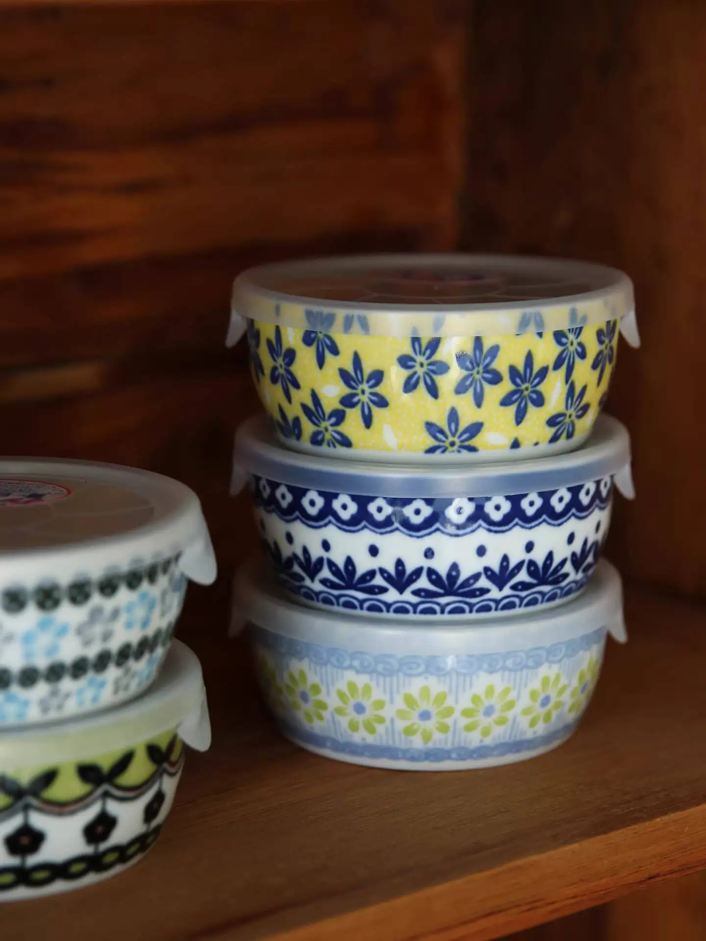 In-Stock Mino Ware Japanese Imported Food Container With Lid, Ceramic Round Snack Bowl, Storage Box