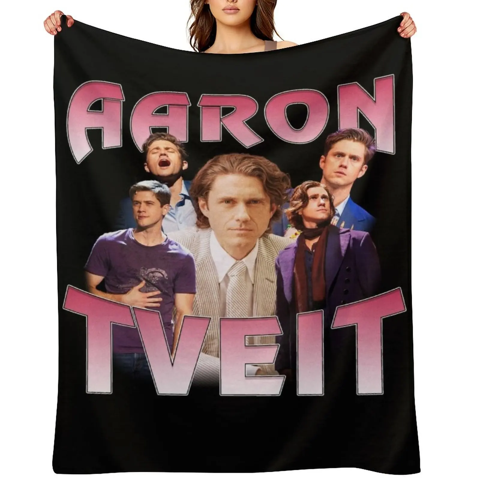 

Aaron Tveit Retro Throw Blanket Bed for sofa Flannel blankets ands Blankets
