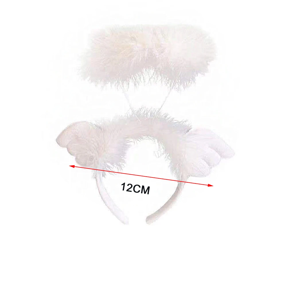 1Pcs Women Girl LED Angel Wing Feather Headband Glow Light Hairband Birthday Wedding Party Luminous Costume Hair Accessories