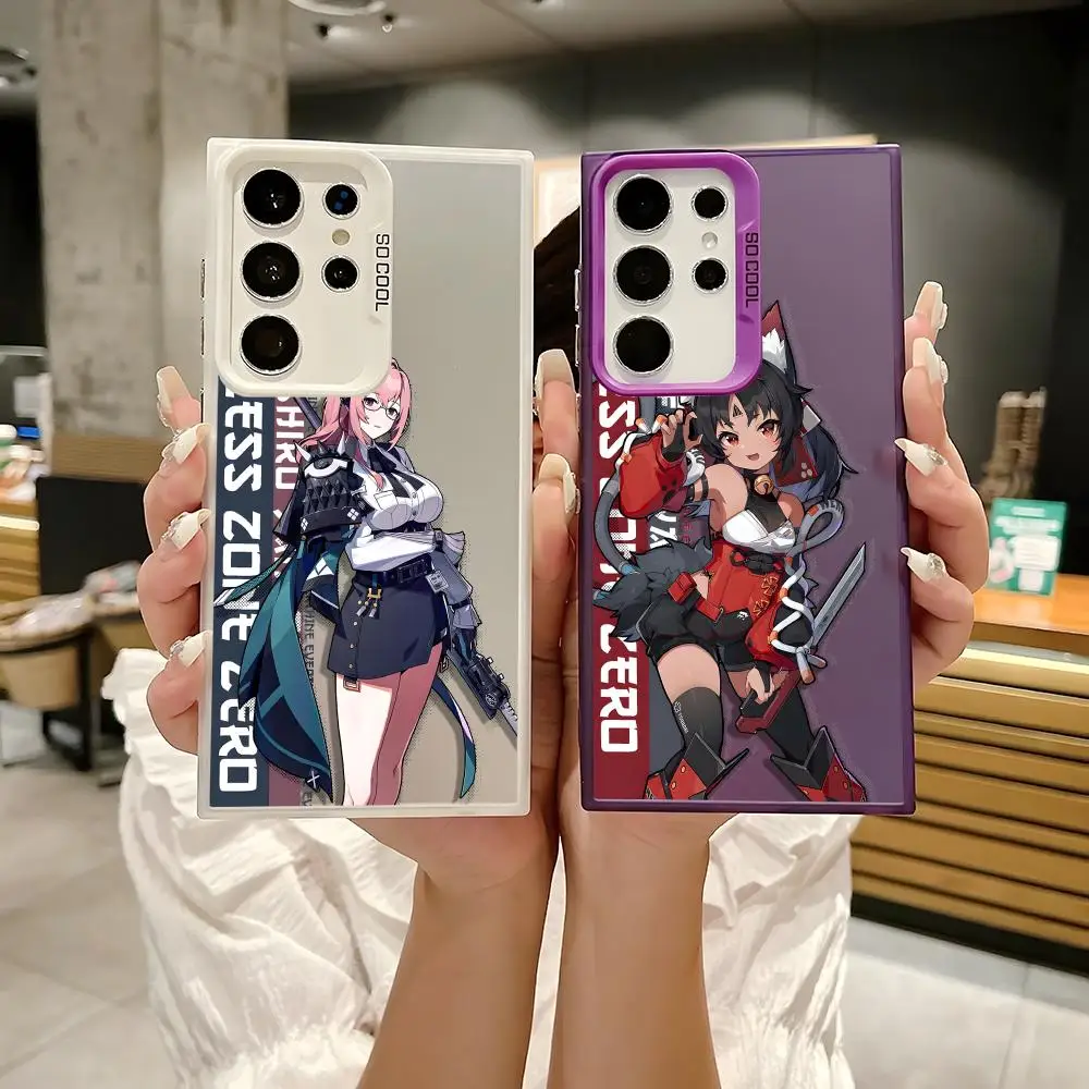 Zenless game role Phone Case For Samsung Galaxy S25 Edge S24 S23 S22 S21 S20 Ultra Funda Silicone Silver Phone case