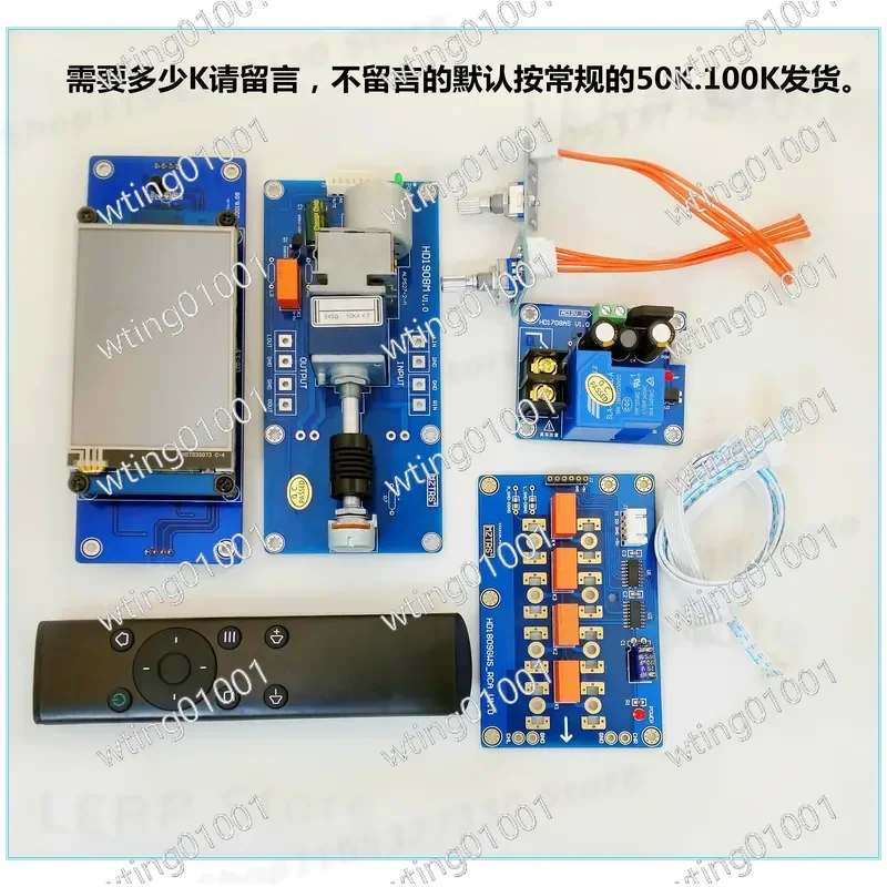 for ALPSS27 Digital Potentiometer with Color Display Remote Control Volume Knob for Preamplifier DIY HiFi Audio 10k 20k 50k