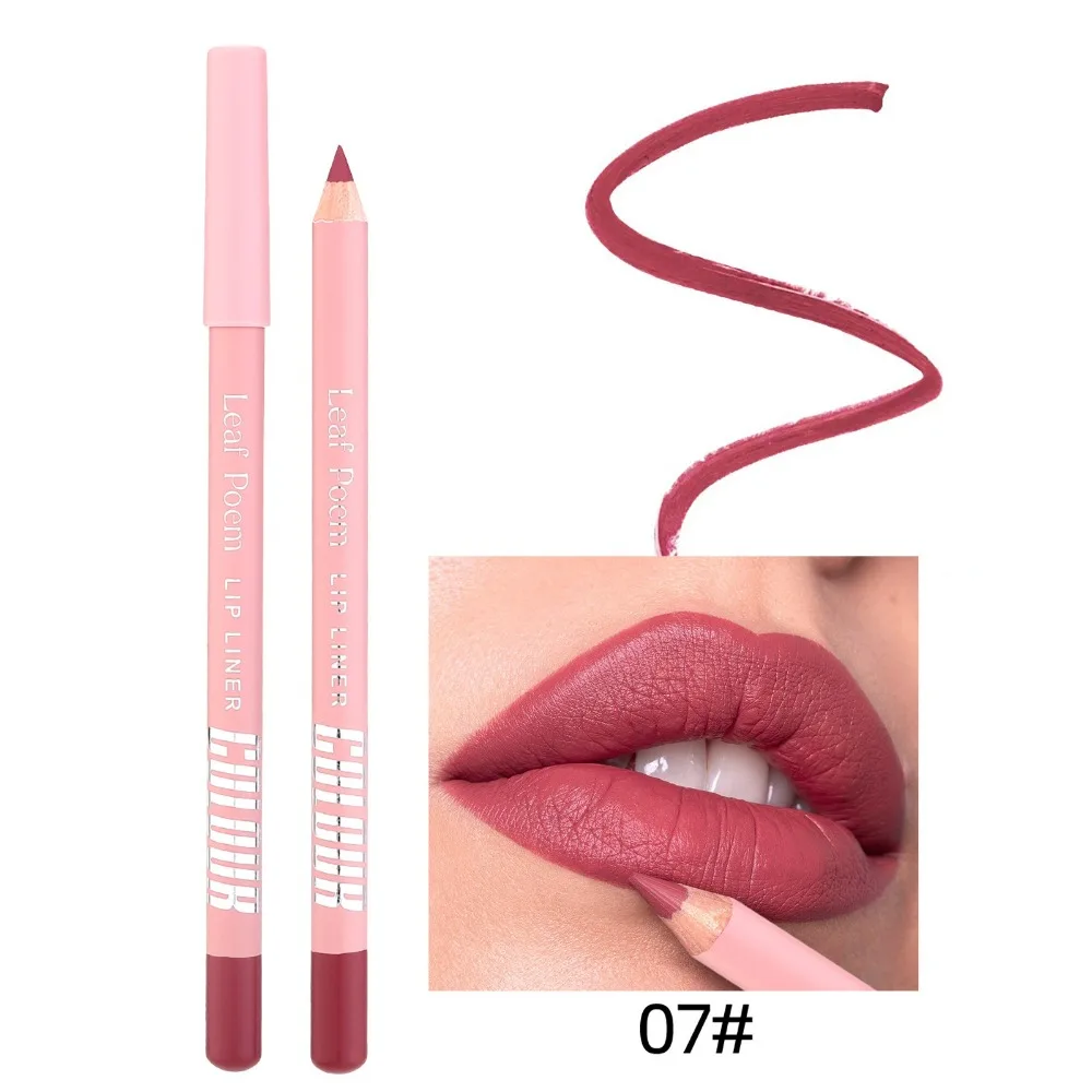 Nieuwe natuurlijke waterdichte matte lipliner potlood hydraterende langdurige lippenstift potloden opvullende fluwelen lipliner potlood