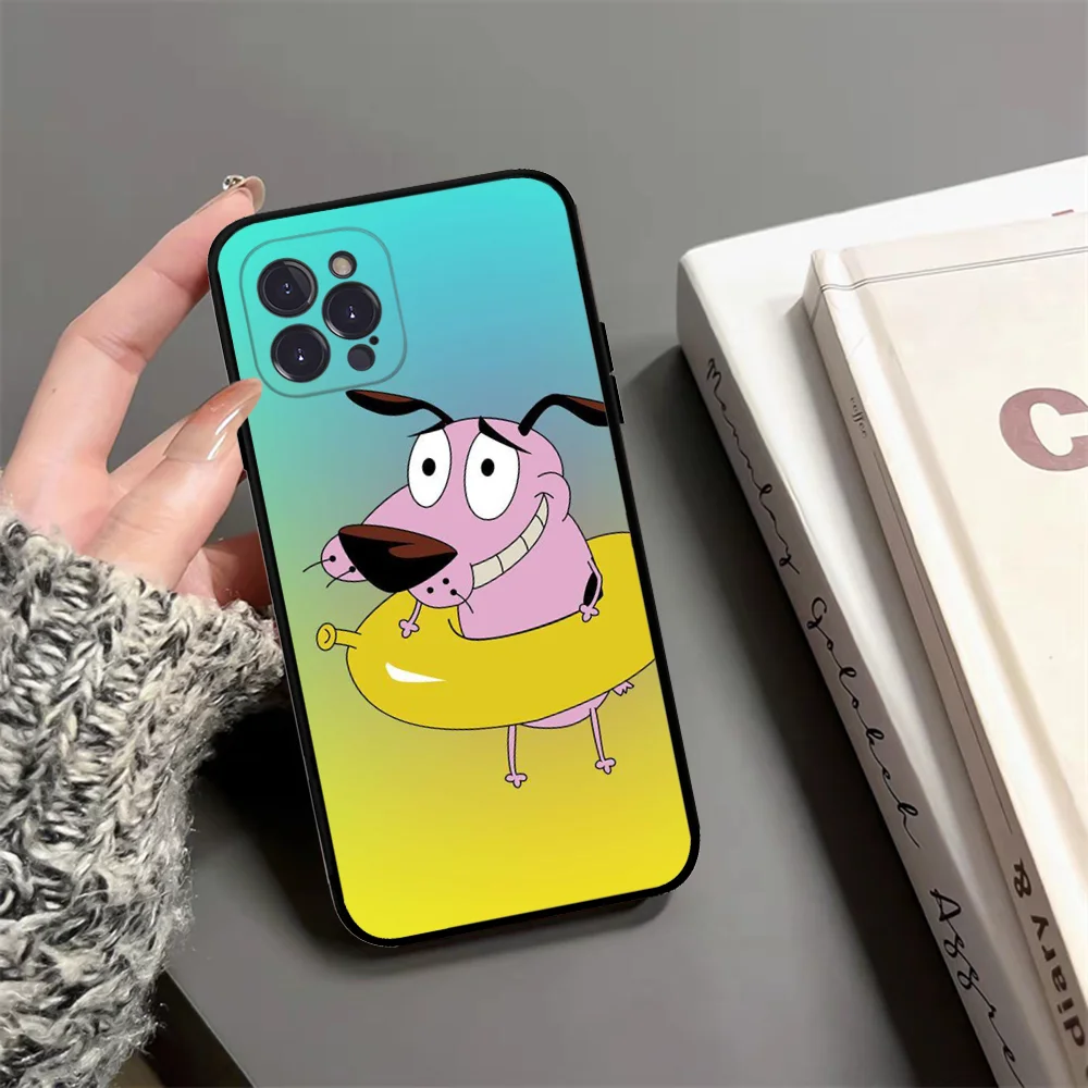 D-Dog-Courage-The-Cowardlys Phone Case For iPhone 15 14 13 12 Mini 11 Pro XS Max X XR SE 6 7 8 Plus Soft Silicone Cover image 3