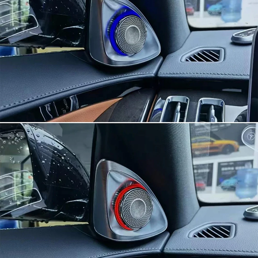 4D اكسسوارات السيارات الإضاءة W205 توربو تنفيس الهواء المحيطة ضوء مضيئة غطاء لمرسيدس بنز z C GLC W205