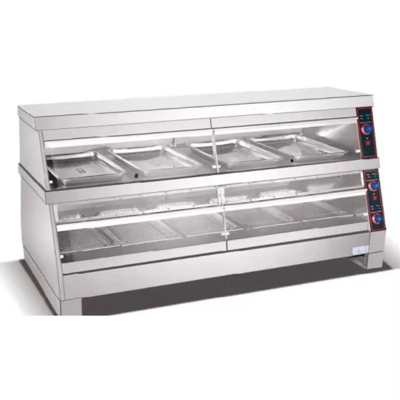 Counter Food Display/Heated Pie Display Cabinet Showcase Fried Chicken Food Bread Display Warmer