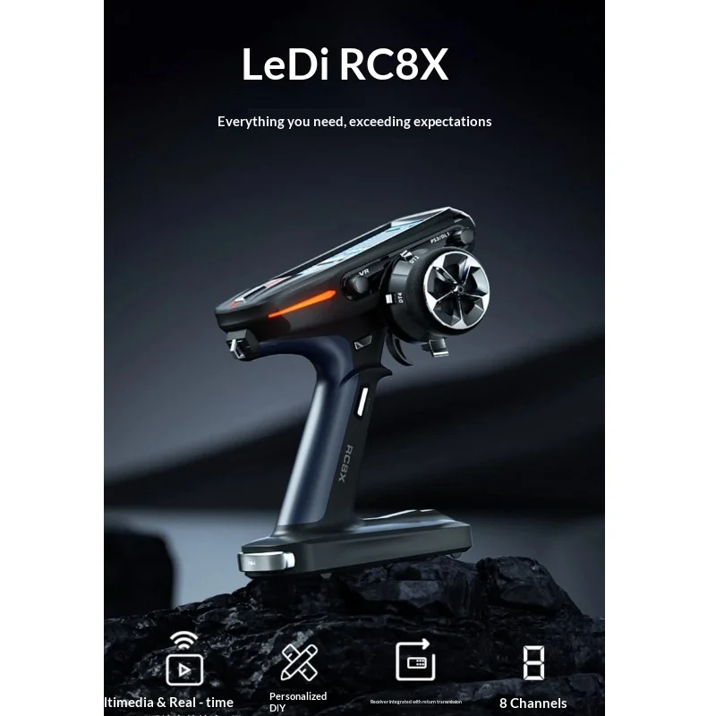 Radiolink Rc8x 8 Channel Touch Screen Rc Gun Transmitter Arm9 Rtos System Real Time Data Return For Universal Rc Car Boat Fpv