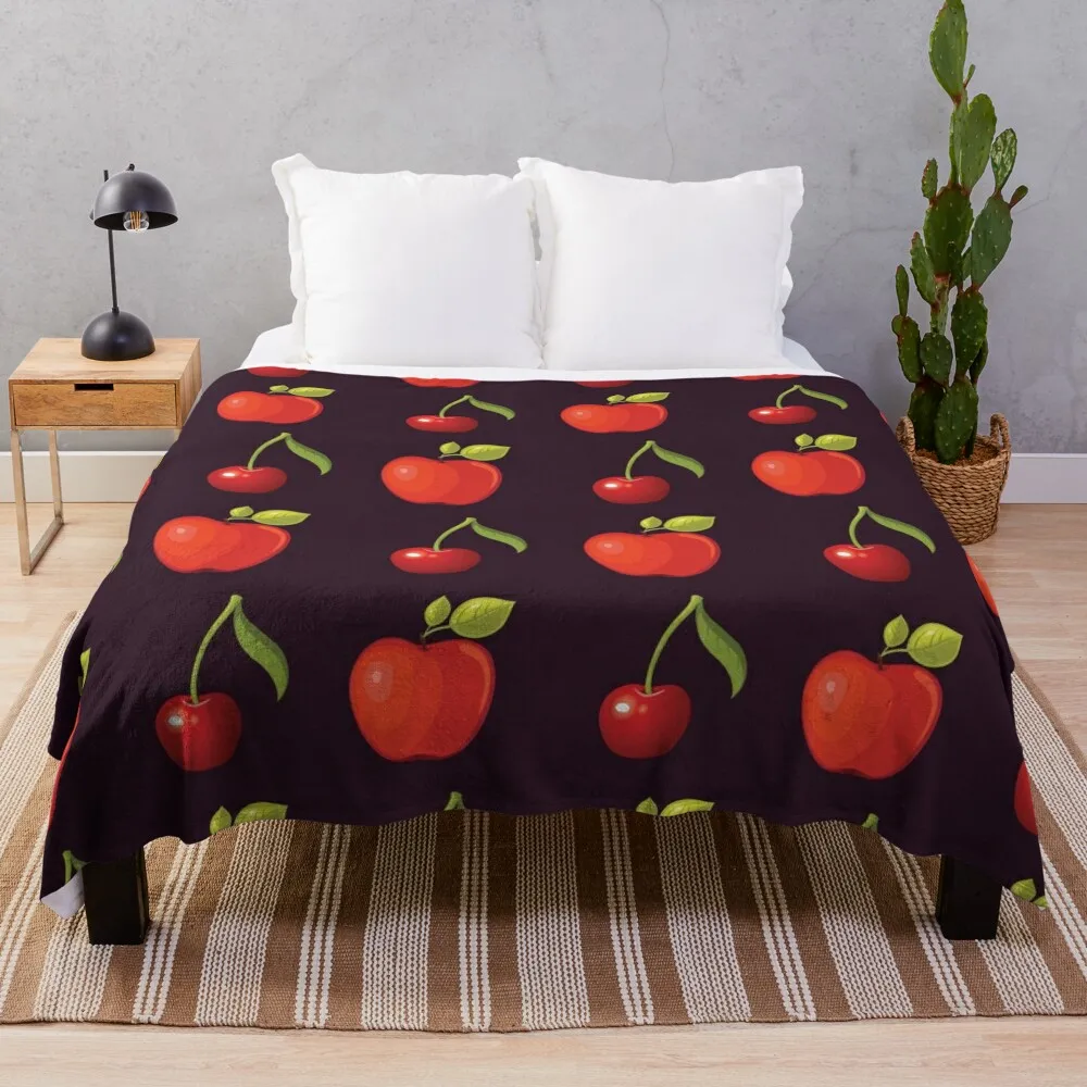 

Fruits purple background pattern Throw Blanket Camping manga Blankets