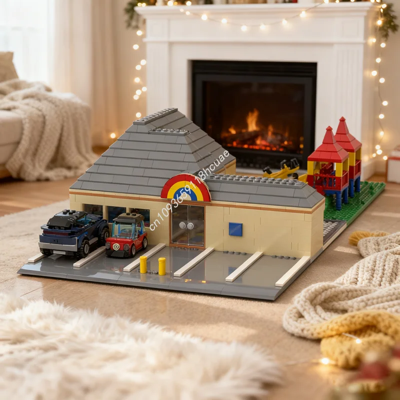 3058 قطعة MOC الرعاية النهارية مدينة نموذج اللبنات العمارة تجميع DIY بها بنفسك ألعاب إبداعية فكرة الاطفال هدايا عيد الميلاد عيد ميلاد #1