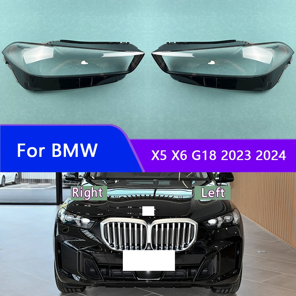 For BMW X5 X6 G18 2023 2024 Car Accessories Headlamps Transparent Lampshades Lamp Shell Headlights Lens Cover