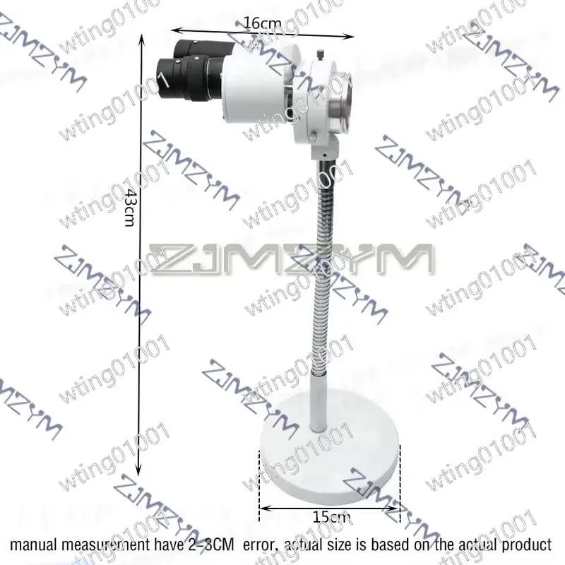 8X Stereo Microscope with LED Light Binocular Adjustable Hose for Soldering PCB Repair Tool for RX-6D