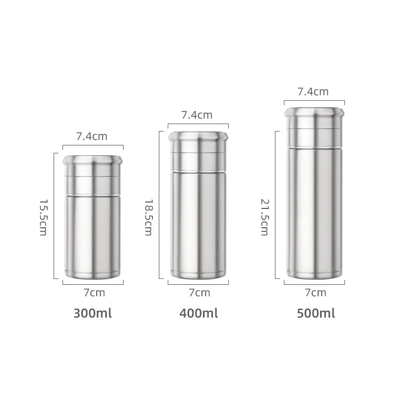 Premium SUS 316 Liner Tea Thermos Bottle Teas Separated Cup Black 316 Stainless Steel Thermos Tea Cup Separates Tea and Water